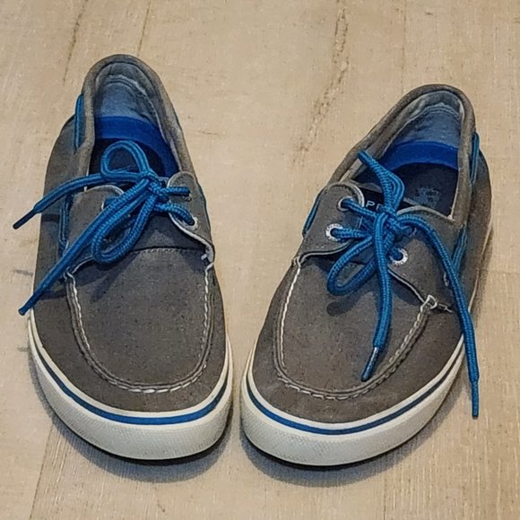Men's Sperry Top Sider Grey/White Denim Washed Sneakers. Size 9.Good Condition - Picture 6 of 16